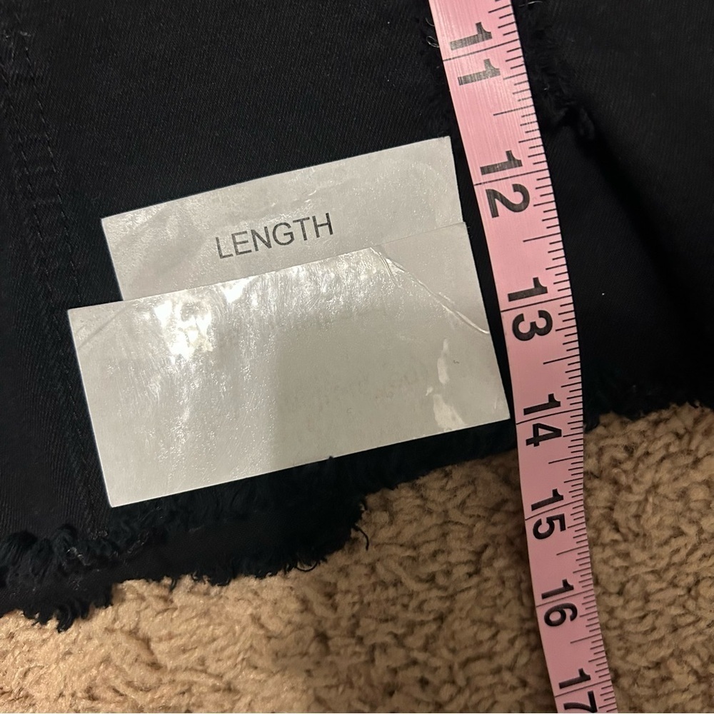 Wax Jean | Distressed Black Denim Jean Mini Skirt Juniors Size Large - Picture 8 of 8